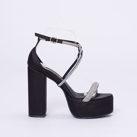 Sandalias Fiesta Iconic Negro satin