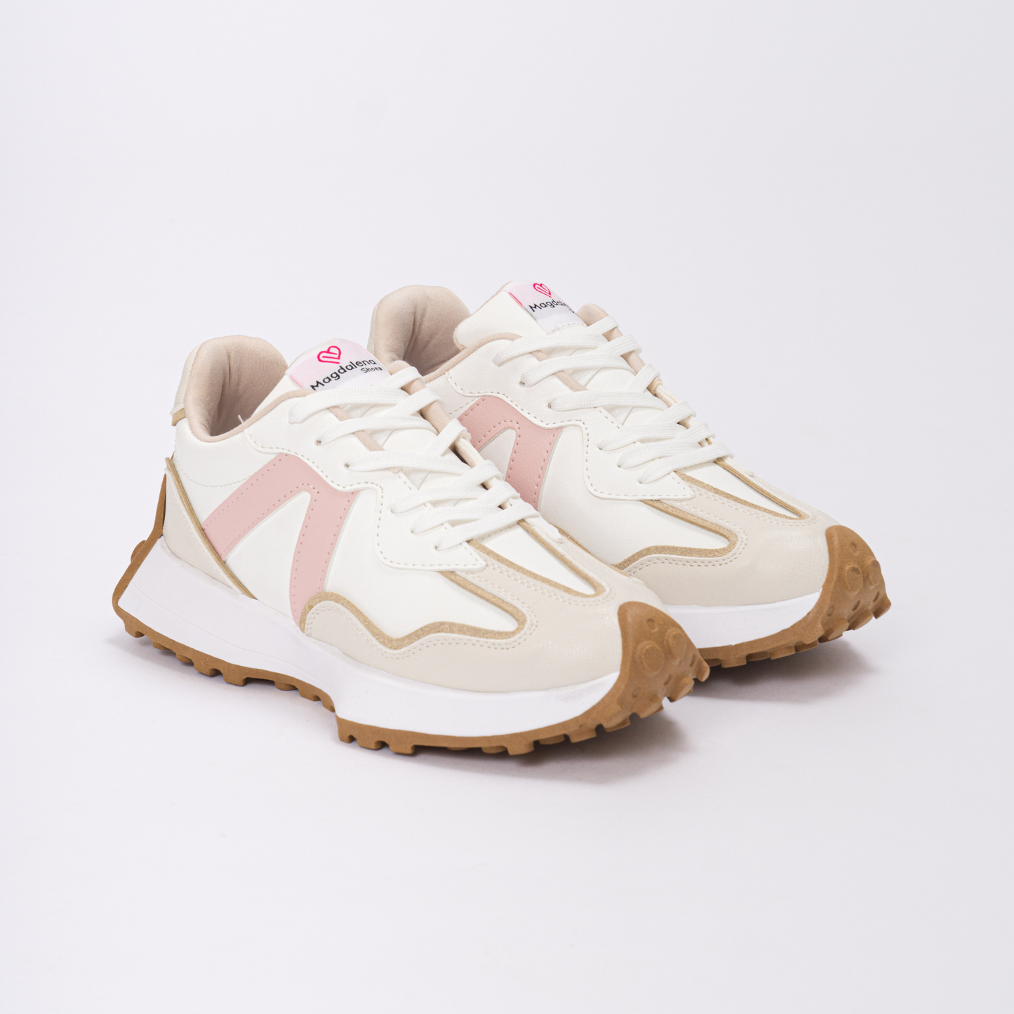 Zapatillas Chunky Vera Blanco-rosa