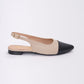 Slingback Paris Beige Negro